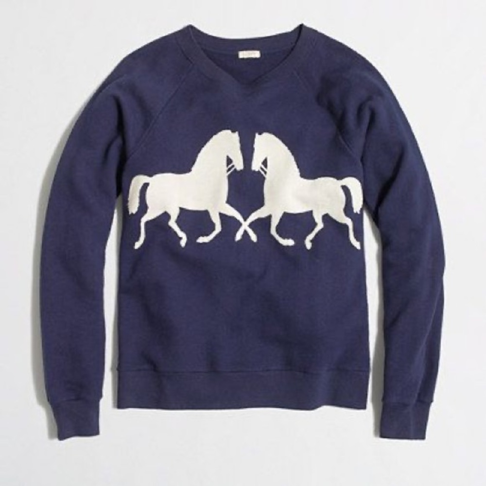 J Crew Horses Sweatshirt